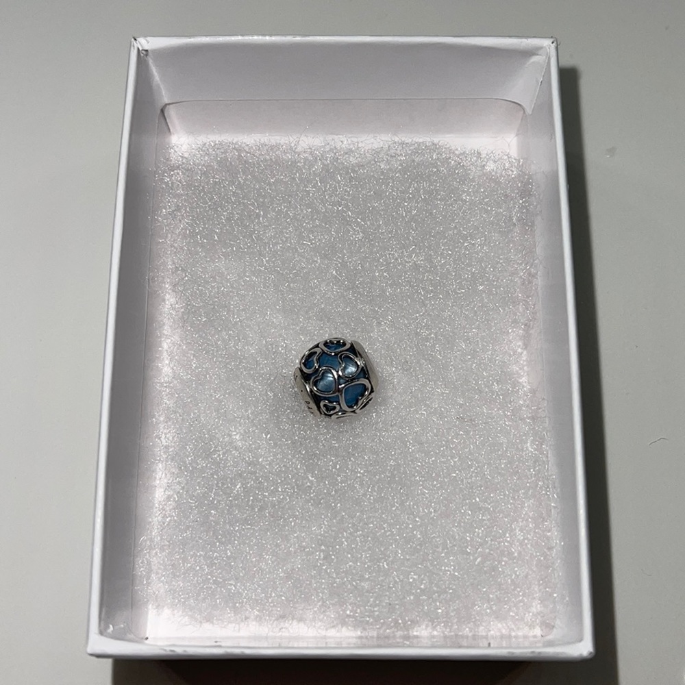 Pandora Charm - Blue Hearts